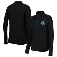 Boston Red Sox Levelwear Women's Energy Quarter-Zip Jacket - Black Jackets