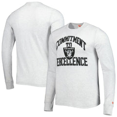 Las Vegas Raiders Homage Hyper Local Tri-Blend Long Sleeve T-Shirt - Ash T-shirts