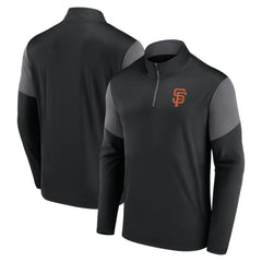 San Francisco Giants Fanatics Logo Quarter-Zip Top - Black Tops