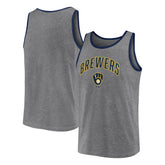 Milwaukee Brewers Fanatics Primary Tank Top - Heather Gray Tanks
