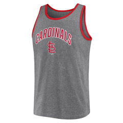 St. Louis Cardinals Fanatics Primary Tank Top - Heather Gray Tanks