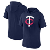 Minnesota Twins Fanatics Short Sleeve Hoodie T-Shirt - Navy Hoodies
