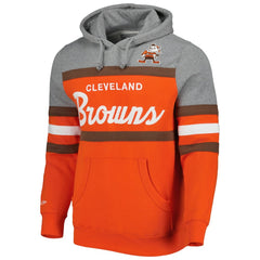 Cleveland Browns Head Coach Pullover Hoodie - Orange/Heathered Gray Hoodies
