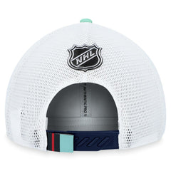 Seattle Kraken Fanatics 2023 NHL Draft On Stage Trucker Adjustable Hat - Deep Sea Blue | US 5035801