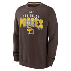 San Diego Padres Nike Cooperstown Collection Team Shout Out Pullover Sweatshirt - Brown Pullover