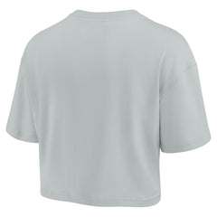 Green Bay Packers Women's Elements Super Soft Boxy Cropped T-Shirt - Gray T-shirts