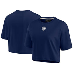 Chicago Bears Women's Elements Super Soft Boxy Cropped T-Shirt - Navy T-shirts