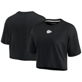 Kansas City Chiefs Women's Elements Super Soft Boxy Cropped T-Shirt - Black T-shirts