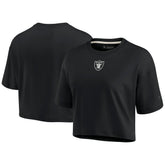 Las Vegas Raiders Women's Elements Super Soft Boxy Cropped T-Shirt - Black T-shirts