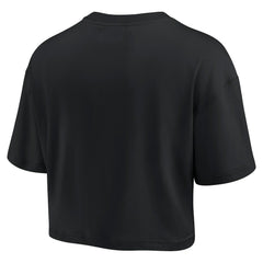 Las Vegas Raiders Women's Elements Super Soft Boxy Cropped T-Shirt - Black T-shirts