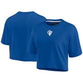 Los Angeles Rams Women's Elements Super Soft Boxy Cropped T-Shirt - Royal T-shirts