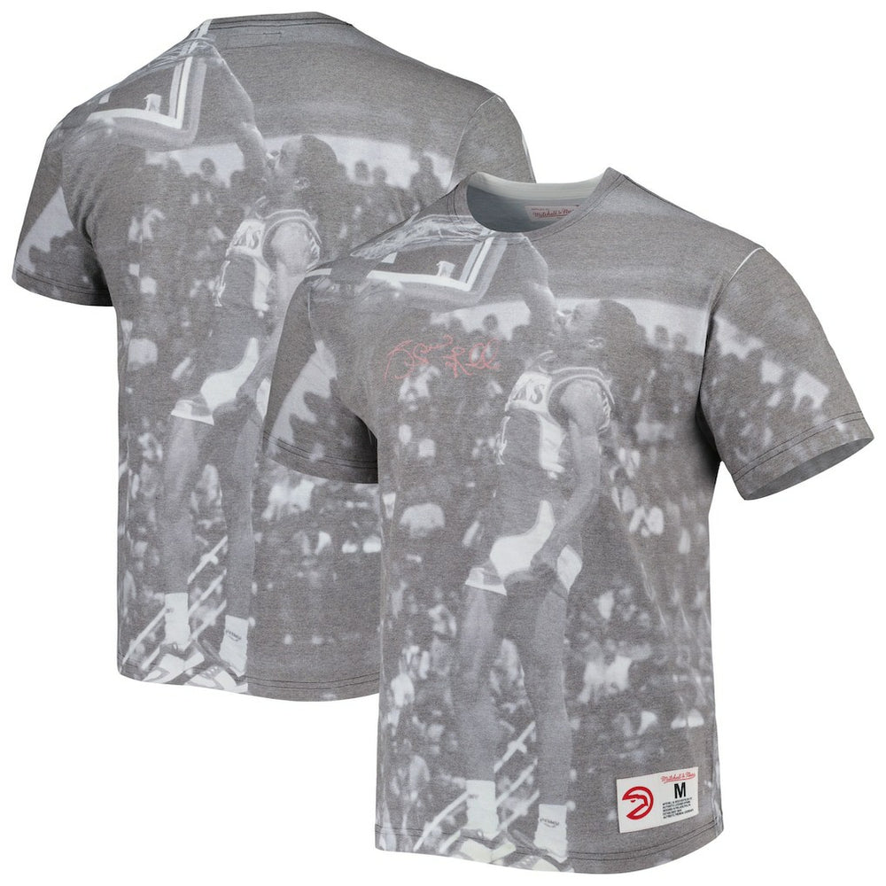 Spud Webb Atlanta Hawks Above The Rim T-Shirt Heather Gray - Mitchell & Ness