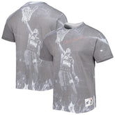 Clyde Drexler Houston Rockets Above The Rim T-Shirt Heather Gray - Mitchell & Ness