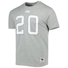 Barry Sanders Detroit Lions Retired Player Logo Name & Number T-Shirt - Gray T-shirts