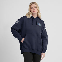 Tennessee Titans Women's 2023 Sideline Club Fleece Pullover Hoodie - Navy Hoodies