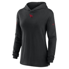 Arizona Cardinals Women's Sideline Performance Long Sleeve Hoodie T-Shirt - Black Hoodies