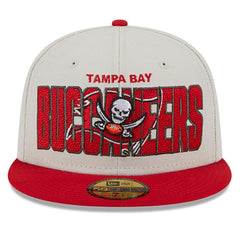 Tampa Bay Buccaneers New Era 2023 NFL Draft On Stage 59FIFTY Fitted Hat - Stone/Red Hats