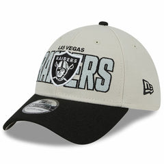 Las Vegas Raiders New Era 2023 NFL Draft 39THIRTY Flex Hat - Stone/Black Hats