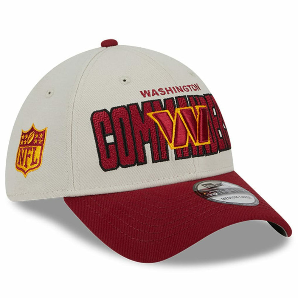 Washington Commanders New Era 2023 NFL Draft 39THIRTY Flex Hat - Stone/Burgundy Hats