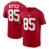 George Kittle San Francisco 49ers Player Name & Number T-Shirt - Scarlet T-shirts