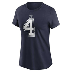 Dak Prescott Dallas Cowboys Women's Player Name & Number T-Shirt - Navy T-shirts