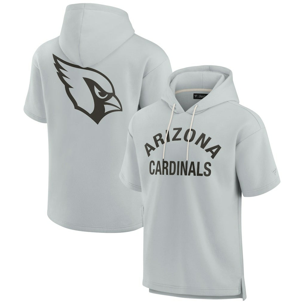 Arizona Cardinals Unisex Elements Super Soft Fleece Short Sleeve Pullover Hoodie - Gray Hoodies