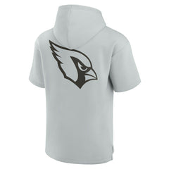 Arizona Cardinals Unisex Elements Super Soft Fleece Short Sleeve Pullover Hoodie - Gray Hoodies