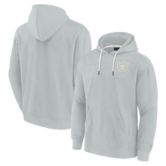 Las Vegas Raiders Unisex Elements Super Soft Fleece Pullover Hoodie - Gray Hoodies