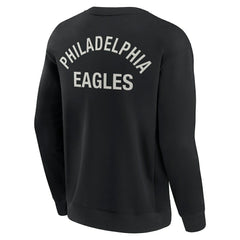 Philadelphia Eagles Unisex Elements Super Soft Pullover Sweatshirt - Black Pullover