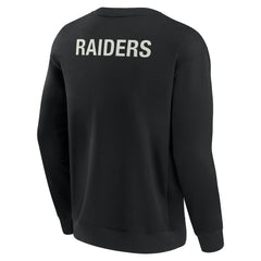 Las Vegas Raiders Unisex Elements Super Soft Pullover Sweatshirt - Black Pullover