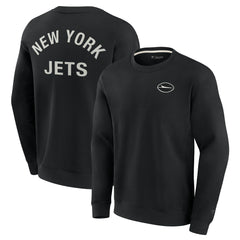 New York Jets Unisex Elements Super Soft Pullover Sweatshirt - Black Pullover