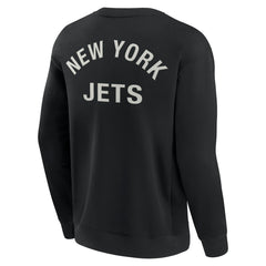 New York Jets Unisex Elements Super Soft Pullover Sweatshirt - Black Pullover
