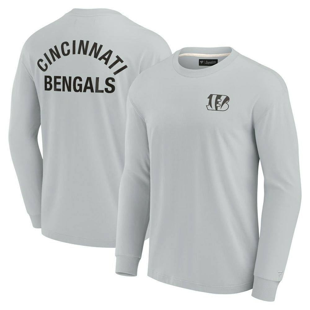 Cincinnati Bengals Unisex Elements Super Soft Long Sleeve T-Shirt - Gray T-shirts
