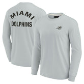 Miami Dolphins Unisex Elements Super Soft Long Sleeve T-Shirt - Gray T-shirts