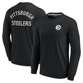 Pittsburgh Steelers Unisex Elements Super Soft Long Sleeve T-Shirt - Black T-shirts