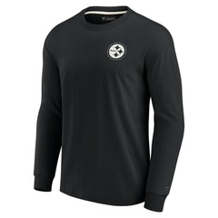 Pittsburgh Steelers Unisex Elements Super Soft Long Sleeve T-Shirt - Black T-shirts