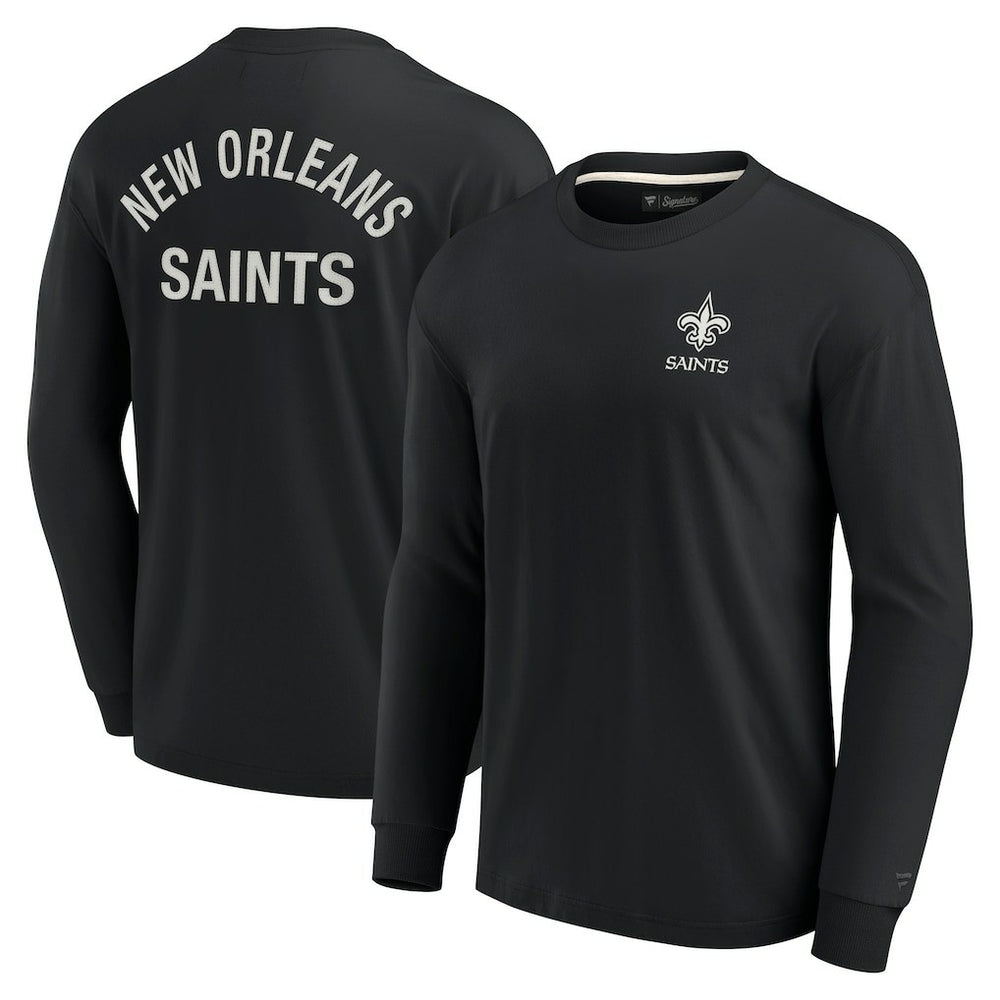 New Orleans Saints Unisex Elements Super Soft Long Sleeve T-Shirt - Black T-shirts