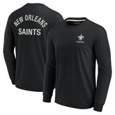 New Orleans Saints Unisex Elements Super Soft Long Sleeve T-Shirt - Black T-shirts