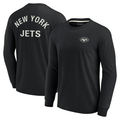 New York Jets Unisex Elements Super Soft Long Sleeve T-Shirt - Black T-shirts