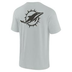 Miami Dolphins Unisex Elements Super Soft Short Sleeve T-Shirt - Gray T-shirts