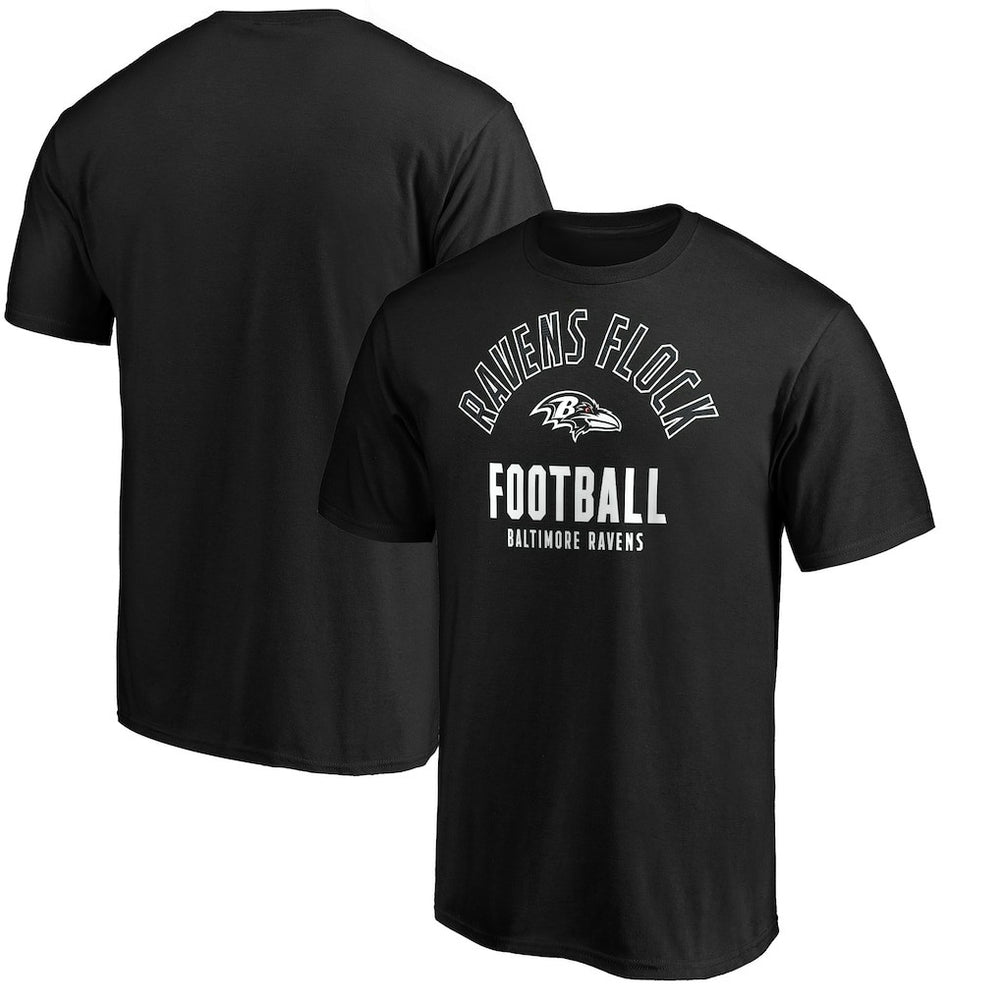 Baltimore Ravens Nickname Arc T-Shirt - Black T-shirts