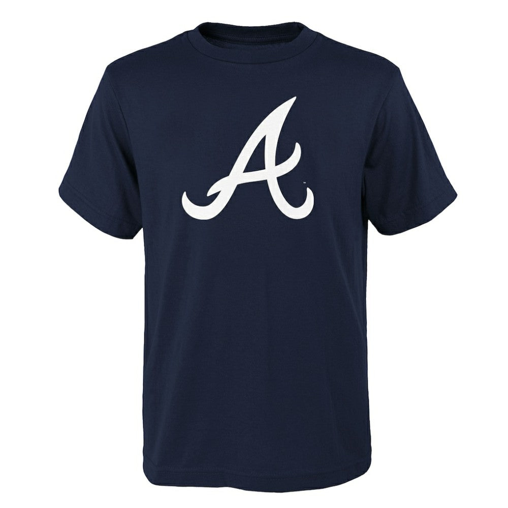 Atlanta Braves Youth Logo Primary Team T-Shirt - Navy T-shirts