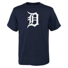 Detroit Tigers Youth Logo Primary Team T-Shirt - Navy T-shirts