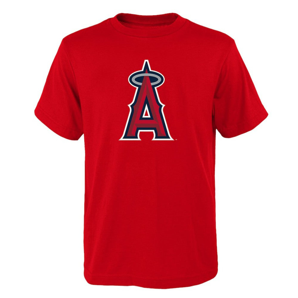 Los Angeles Angels Youth Logo Primary Team T-Shirt - Red T-shirts