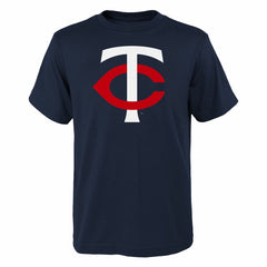 Minnesota Twins Youth Logo Primary Team T-Shirt - Navy T-shirts