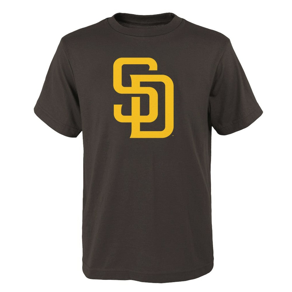 San Diego Padres Youth Logo Primary Team T-Shirt - Brown T-shirts