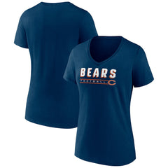 Chicago Bears Women's Primary Play V-Neck T-Shirt - Navy T-shirts