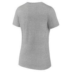 Denver Broncos Women's Team Arc V-Neck T-Shirt - Heather Gray T-shirts