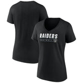 Las Vegas Raiders Women's Primary Play V-Neck T-Shirt - Black T-shirts