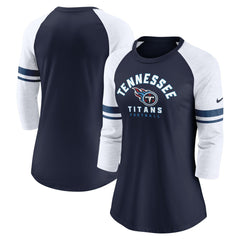 Tennessee Titans Women's Fashion 3/4-Sleeve Lightweight Raglan Fashion T-Shirt - Navy T-shirts